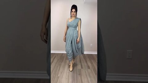 TARA DHOTI SAREE SILHOUETTE