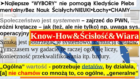 ➤Najlepsze *WYBORY* nie pomogą KIedyście Plebs mentalny/Bez Nauk Ścisłych/NIEUKI•Łachy•CHAMY #USA