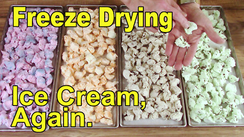 Freeze Drying Scoops of Ice Cream