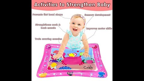 Inflatable Tummy Time Baby Water Play Mat Pink Color Premium Water Mat