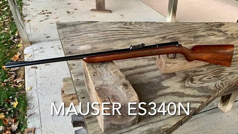 Mauser ES340N 22 rimfire bolt action rifle at the range