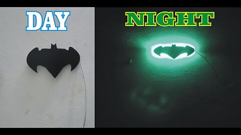 DiY wall lamp /batman logo lamp for wall