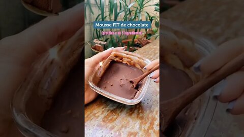 MOUSE FIT DE CHOCOLATE... PROTEICO COM 5 INGREDIENTES #Shorts