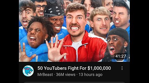 50 youtuber fight for $1,000,000