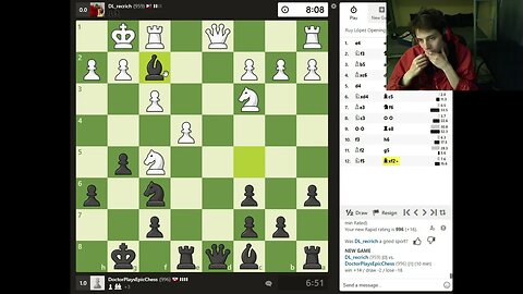 Online Rated Chess Match #16 On PC With Live Commentary