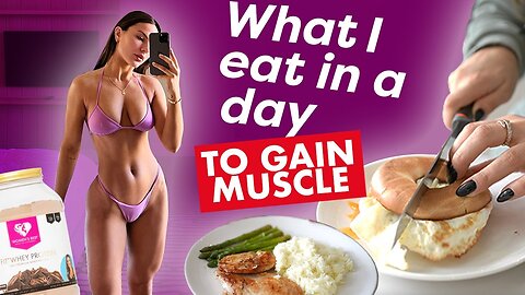 WHAT I EAT IN A DAY TO GAIN MUSCLE AND SUPPLEMENTS I USE | Krissy Cela