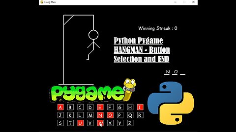 Hangman - Final Button Selection | Python | Pygame Module | Programming Beginners