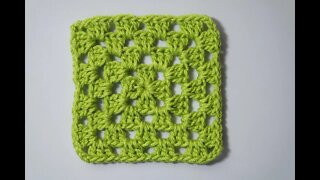 How to crochet granny square free written pattern in description