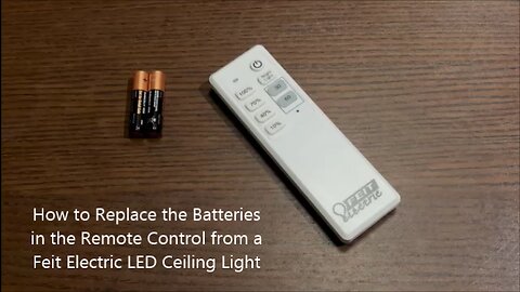 How to Replace the Batteries in the Remote Control from a Feit Electric LED Ceiling Light