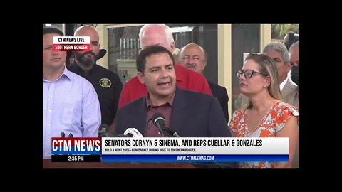 Senators Cornyn & Sinema, and Reps Cuellar & Gonzales hold a joint press conference