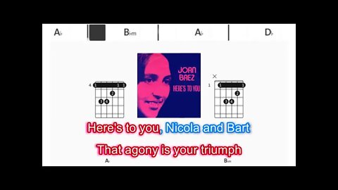 Joan Baez - Here´s to you - (Chords & Lyrics like a Karaoke)