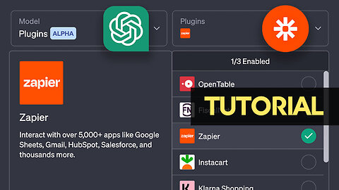 ChatGPT Zapier Plugin Integration & Automation | Tutorial