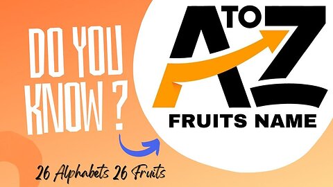 A to Z Fruits Name 🍒 #atoz #fruits