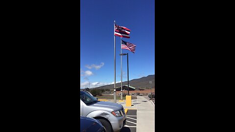 Flags flying