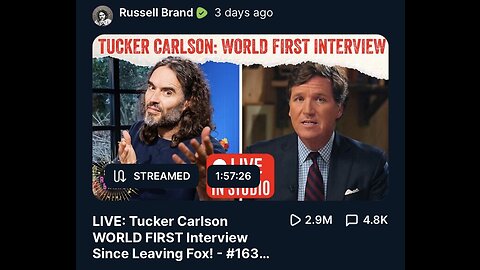 Captioned- Tucker Carlson’s first interview with Russell Brand