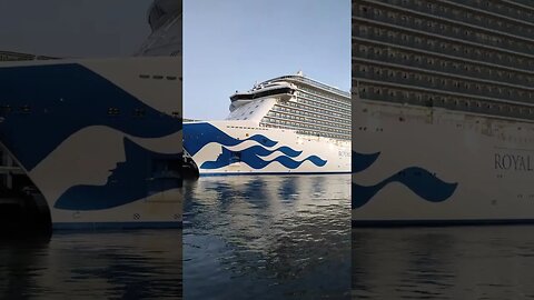 Cruise ship Royal Princess docking.