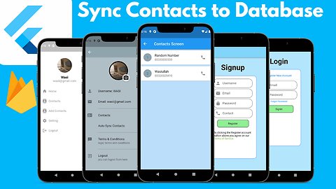 Sync Contacts from Phone to Firebase | Upload contacts to firebase and retrieve them to application