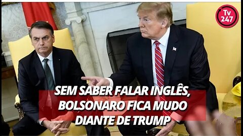 Without knowing how to speak English, Bolsonaro remains silent in front of Trump