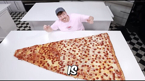 I Ate The World ‘ S Largest Slice of Pizza @mrbeast