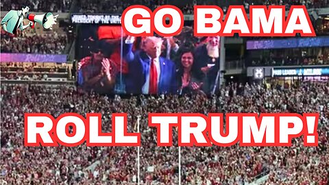 Alabama Football crowd goes CRAZY for Trump!