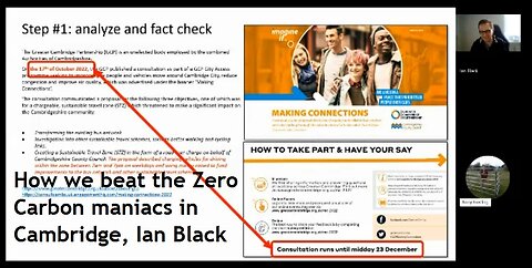 How we beat Zero Carbon mania in Cambridge, Ian Black how CRG won campaign against congestion charge