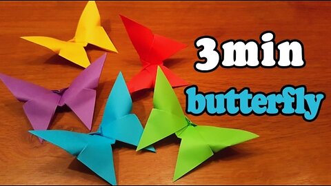 How to make easy origami Butterfly | Within 3 Minutes!! |