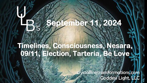 09-11-24 Timelines, Consciousness, Nesara, 09/11, Election, Tartaria, Be Love