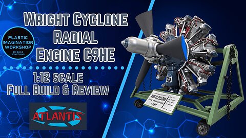 Wright Cyclone Radial Engine C9HE in 1/12 scale full build and review