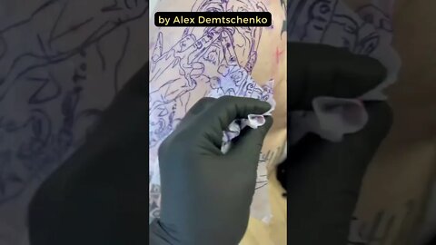 Stunning work by Alex Demtschenko #shorts #tattoos #inked #youtubeshorts