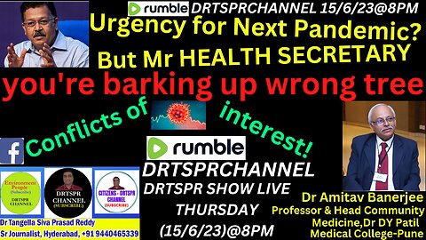 Conflicts of interest!Urgency for Next Pandemic?But Mr HEALTH SECRETARY-you're barking up wrong tree