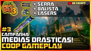 OMD3 | MEDIDAS DRÁSTICAS MAPA 3 FORTE DO CÂNION COOP | ORCS MUST DIE 3