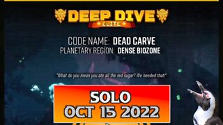 Deep Rock Galactic Elite Deep Dive – October 15 2022 – Dead Carve