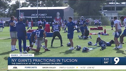 NY Giants practicing in Tucson