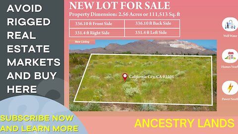 Your Piece of Paradise: Buy 2.56 acres Vacant Land to Build Your Dream Home near LA -Ancestry Lands