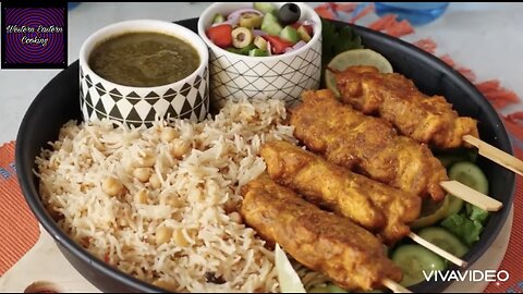 Channa Pulao with Chargha Kabab and Chutney Combo Recipe