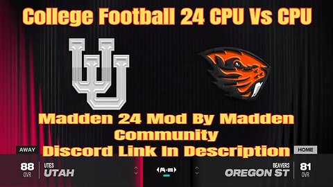 College Football 24 Utah Utes Vs Oregon State Beavers CFB Mod