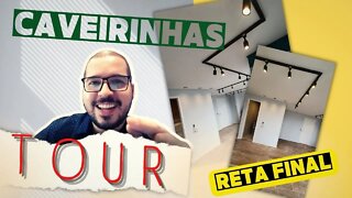 TOUR PELO APARTAMENTO CAVEIRINHAS - ESTÁ FICANDO PRONTO E LINDO!