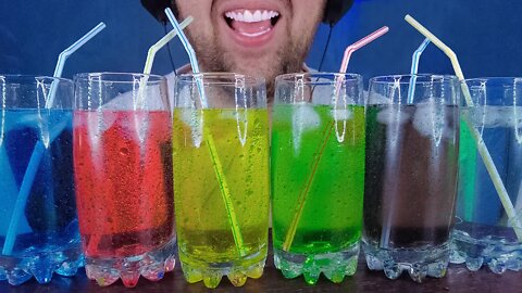 ASMR DRINKING MULTICOLORED ICE ALOE VERA WATER (DRINKING SOUNDS) ASMR MUKBANG SHOW NO TALKING