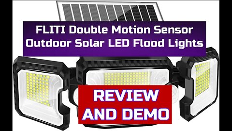 Awesome FLITI Double Motion Sensor Outdoor Solar Flood Lights 2022 Upgraded