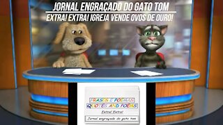 Jornal engraçado do gato tom: Igreja vende ovos de ouro! [Frases e Poemas]