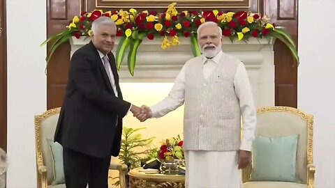 PM Modi holds bilateral talks with President Ranil Wickremesinghe of Sri Lanka at Hyderabad House