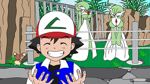 Ash Ketchum at the Pokémon zoo!