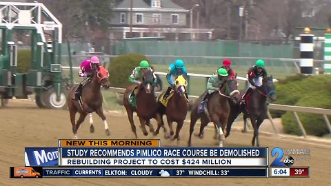 A new study suggest demolishing and rebuild Pimilco for Preakness and non-racing events