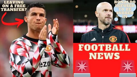 Football News- Cristiano Ronaldo Leaving Man Utd On A Free Transfer, Erik ten Hag #cristianoronaldo