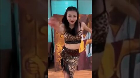 Beautiful Chinese Girl Goes Full Belly Dance