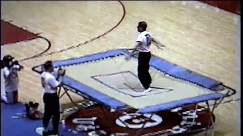 University of Utah Half Time Trampoline Show Max Ari - Tony Blando - 1996