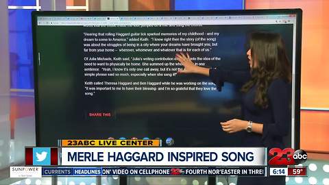 Merle Haggard Inspired Keith Urban's New Song