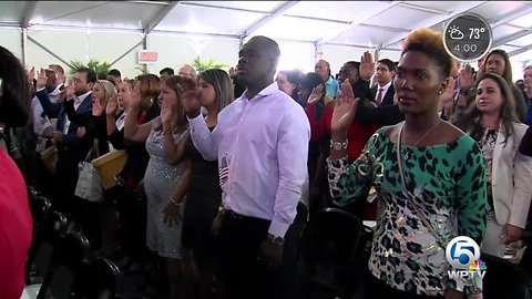 Hundreds in West Palm Beach become new citizens of the United States