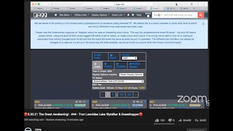 New Q drop??, Scavino, Pompeo Comms 5-30-21 The Great Awakening ep44 Tron, Leo, Luke, Grasshopper