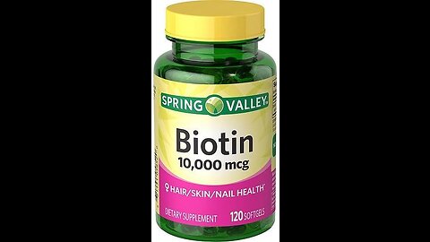 Spring Valley Biotin Dietary Supplement, 10,000 mg, 120 Softgels